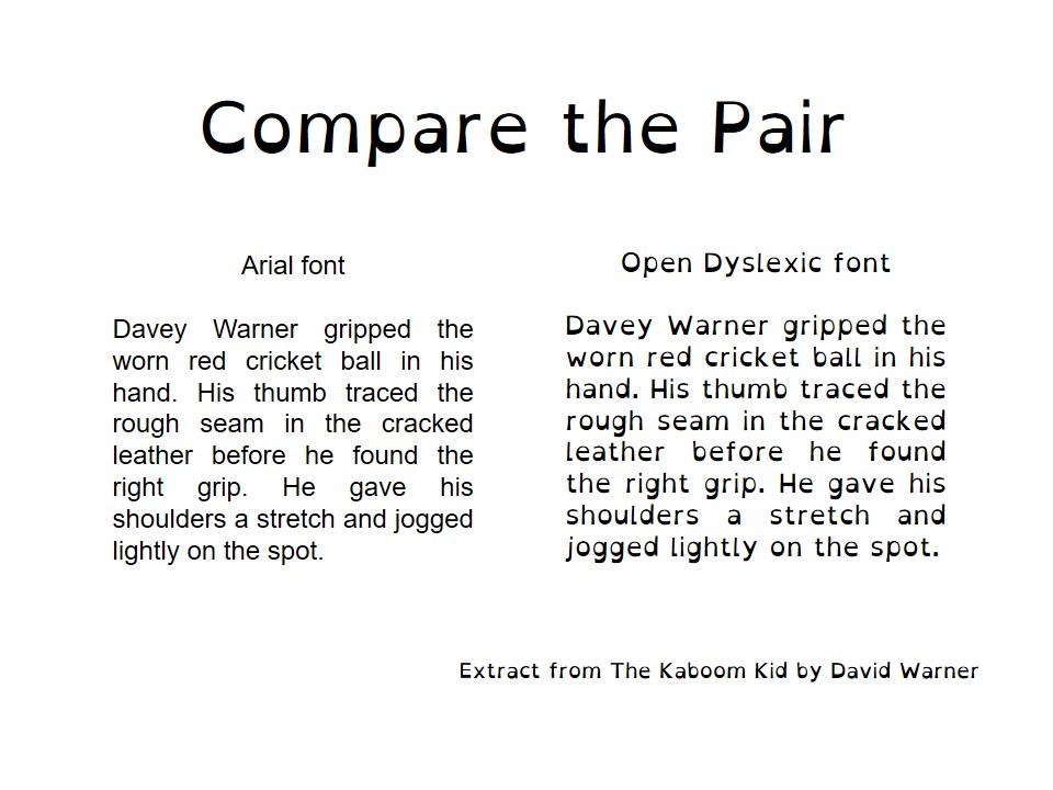 Dyslexia font